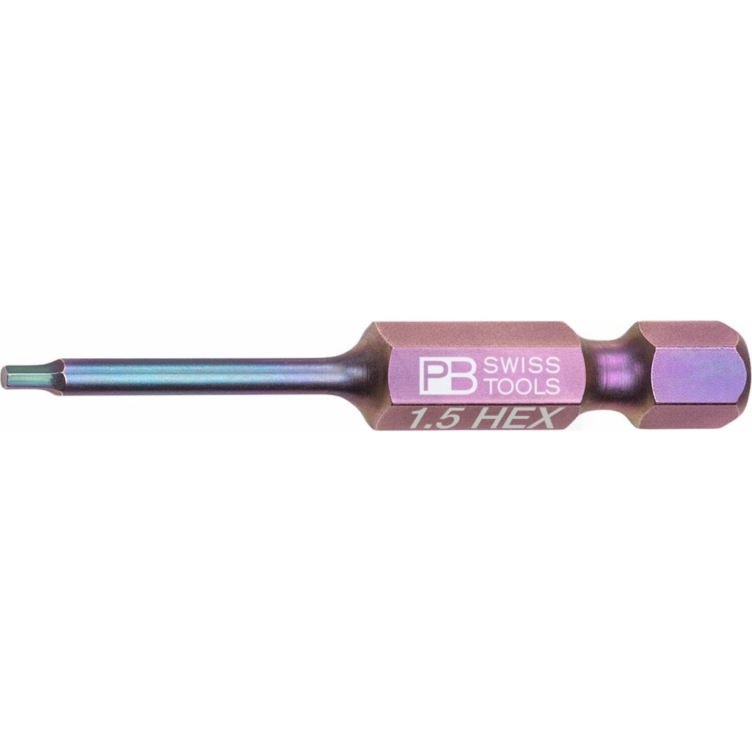 PB Swiss PB E6.210/1,5 Hex Precision Bit, 1.5 mm, L - 50 mm