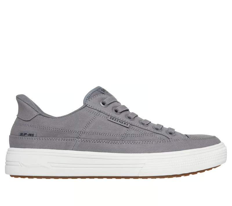 MENS SKECHERS SLIP-INS ARCH FIT ARCADE - SEE YOU THERE Grey White NEW IN BOX