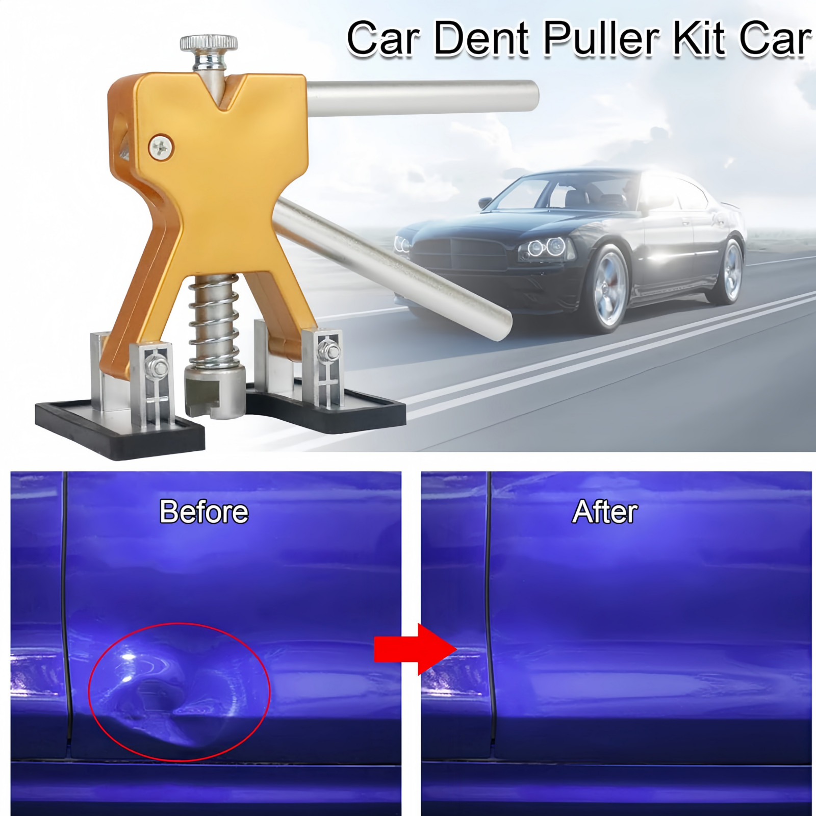 34Pcs Car Body Dent Puller Tool Paintless Hail Damage Remover Repair Kit NEW