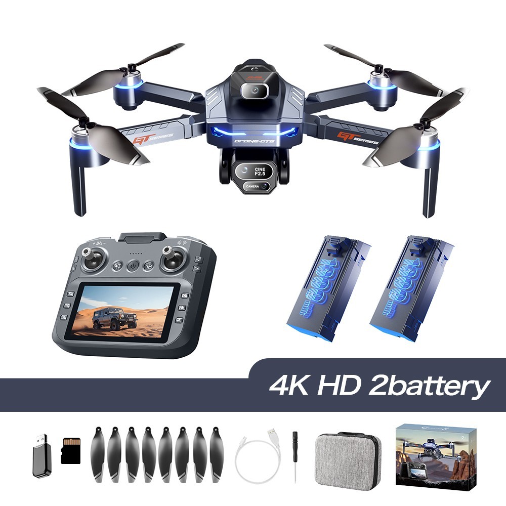 8K Dual Camera Drone 5G Brushless Motor Foldable RC Quadcopter Screen Remote