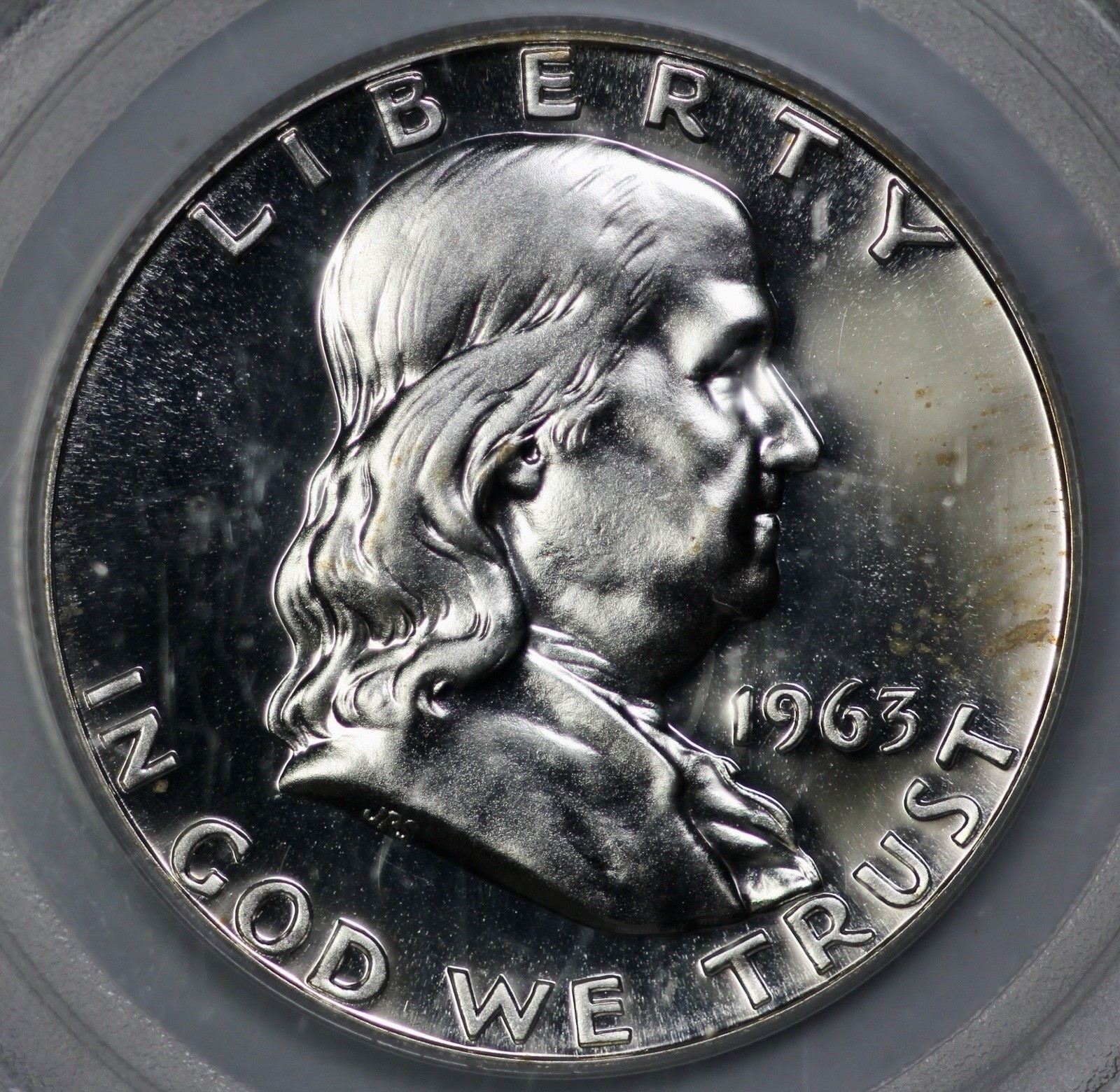 1963 Franklin 50c Proof Silver Half Dollar PCGS PR 67 OGH