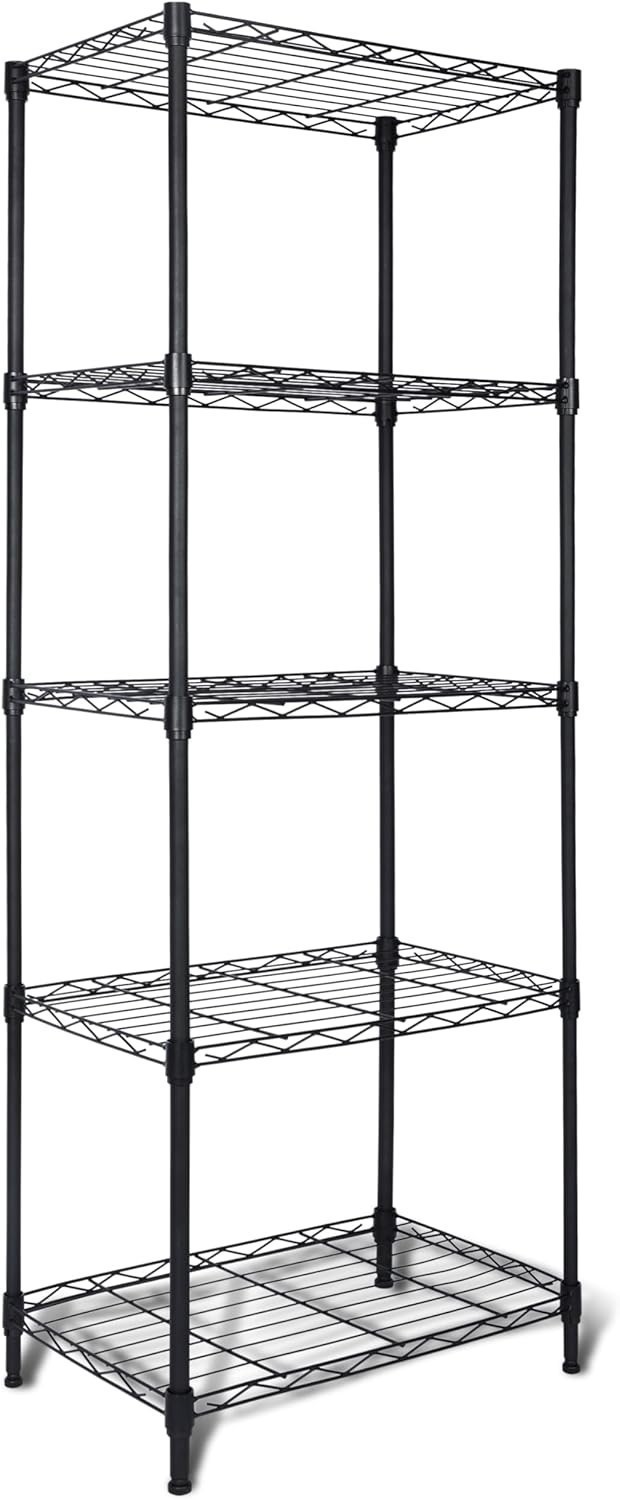 5 Tier Storage Shelves Heavy Duty Metal Shelving 400 lbs Capacity per Shelf