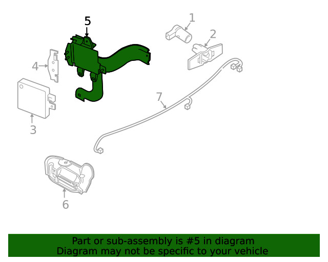 Genuine Nissan Blind Spot Detection System Warning Sensor Bracket 28452-6JL0C