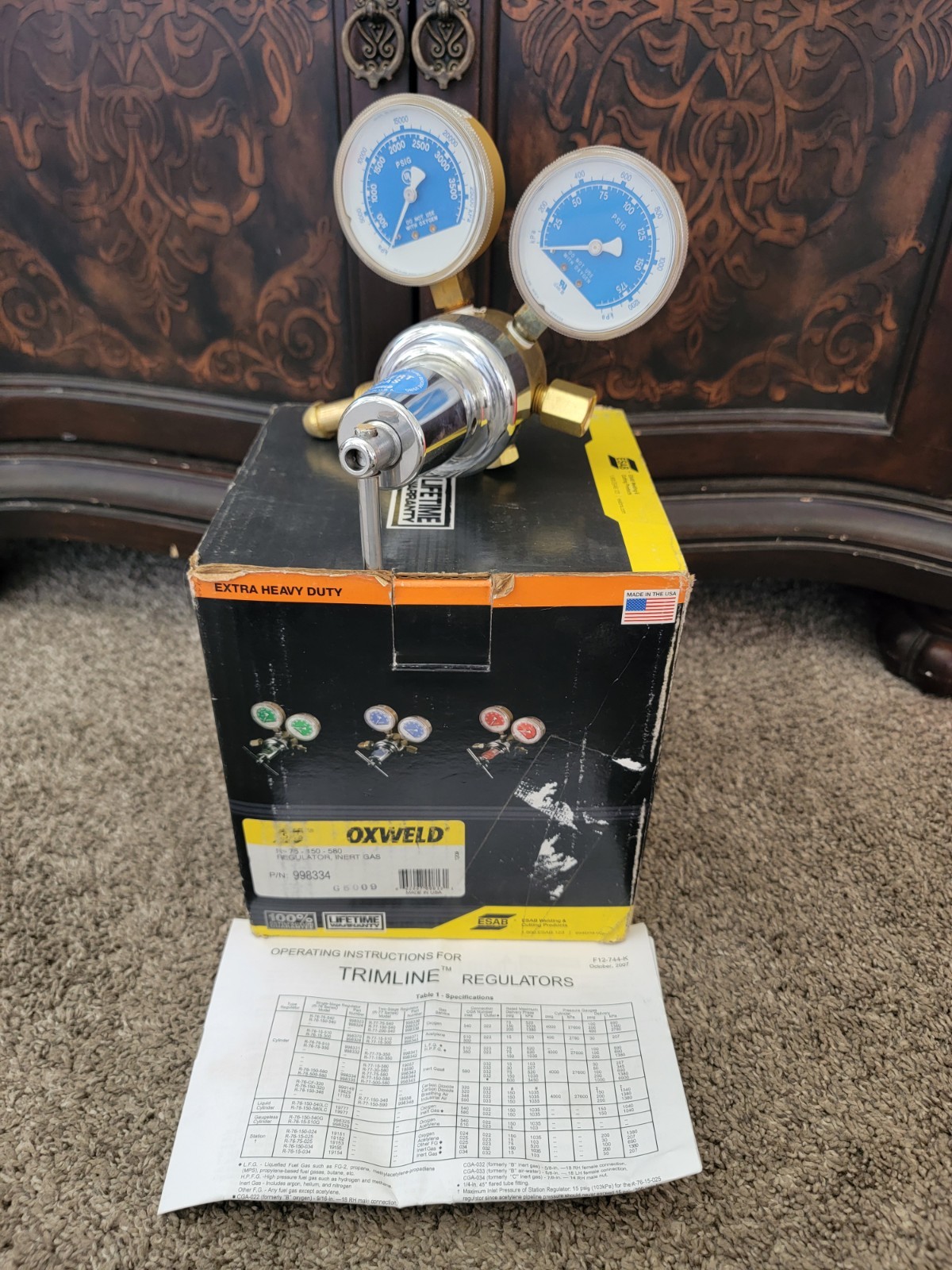 New Oxweld 150-580 Inert Gas Regulator R-76