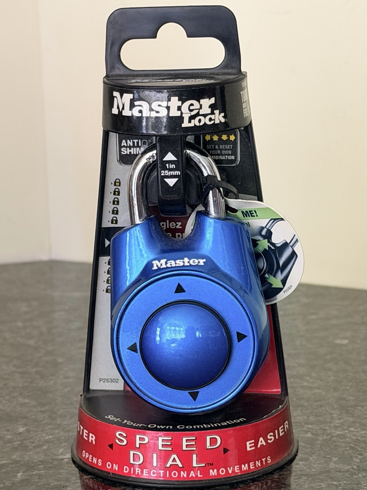 Master Lock 1500ID Speed Dial Combination Lock-Blue-New