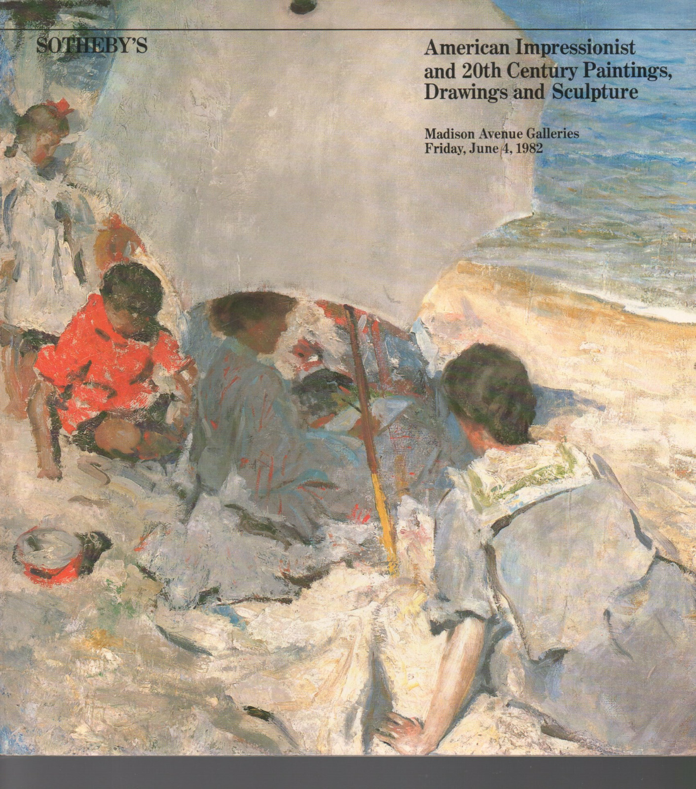 American Impressionist Paintings SOTHEBY'S 1982 Moran Wyeth Twatchman Bellows