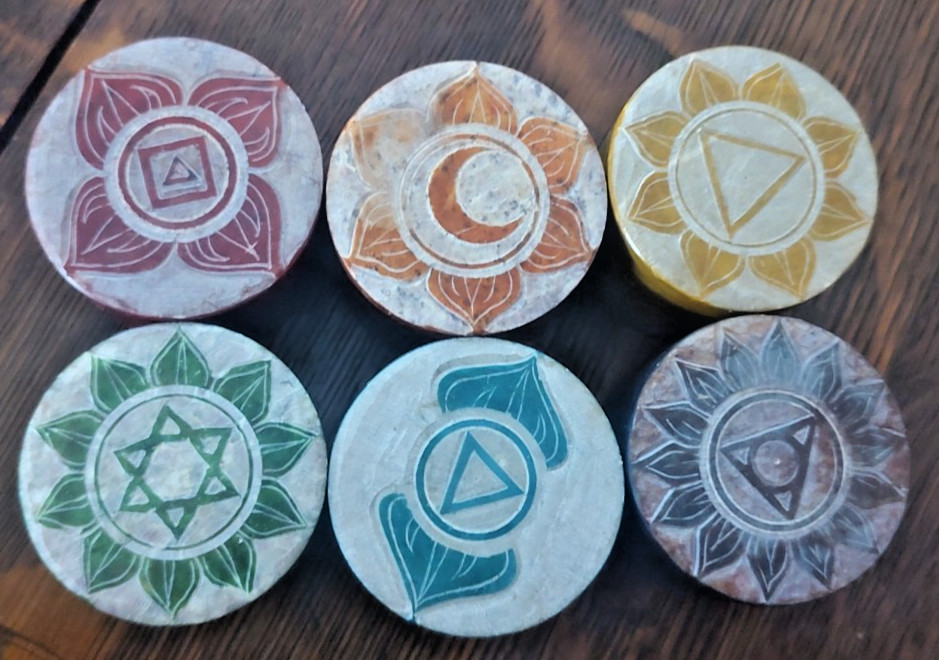 Soapstone Chakra Boxes Used
