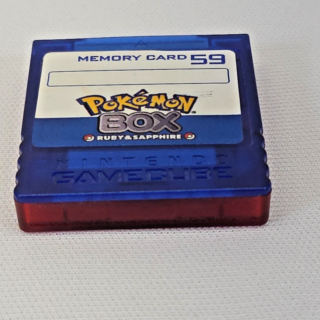 Official Nintendo GameCube Pokemon Box Memory Card 59 w/Sticker - Tested