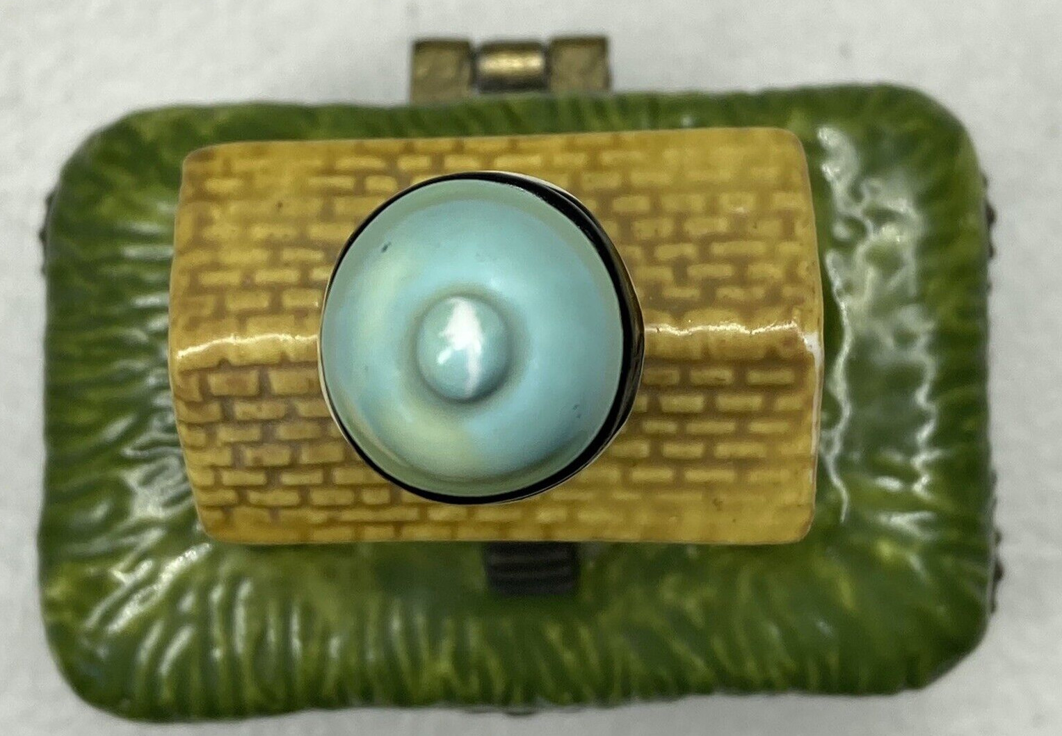 Porcelain Lighthouse Hinged Trinket Box