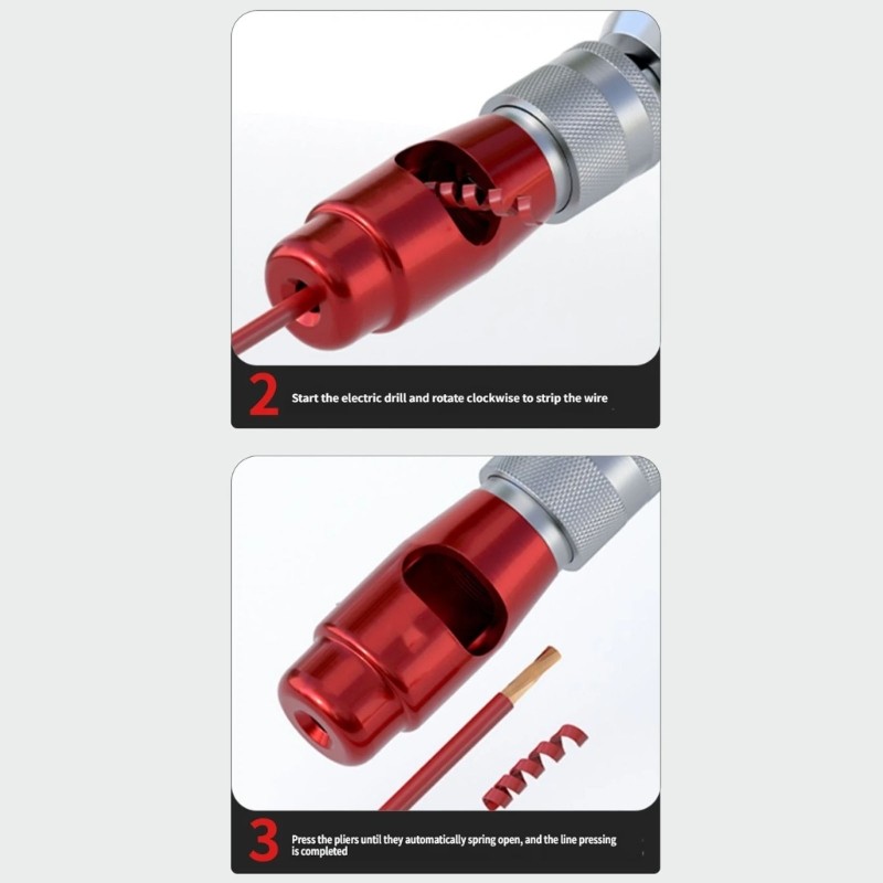 Wire Stripper for Drill Upgraded Electric Wire Stripping and Twisting Tool