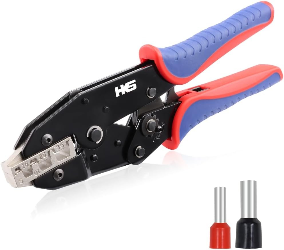 Ratcheting Wire Crimping Tool for Pin Cord Ends & Sleeves Ferrule Terminals