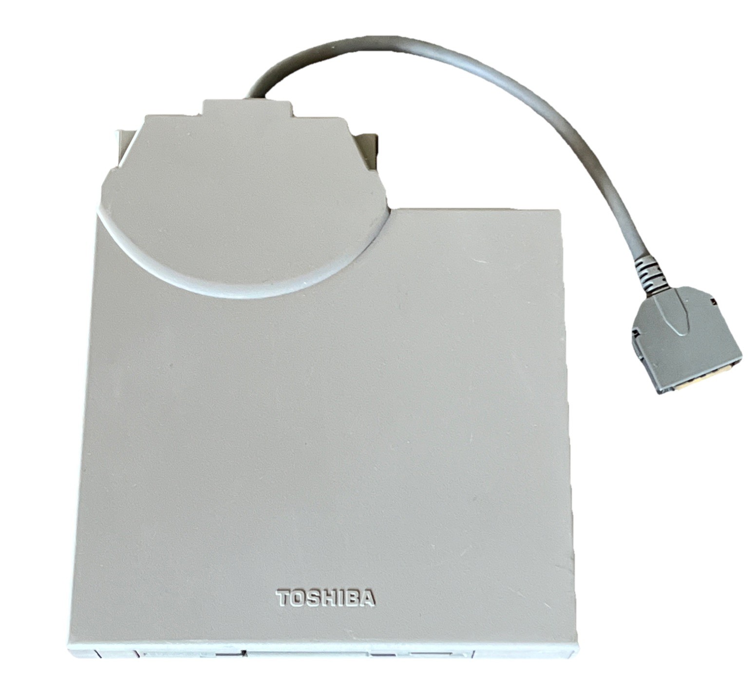 Toshiba PA2611U External 3.5 Floppy Disk Drive FDD Attachment Case Gray