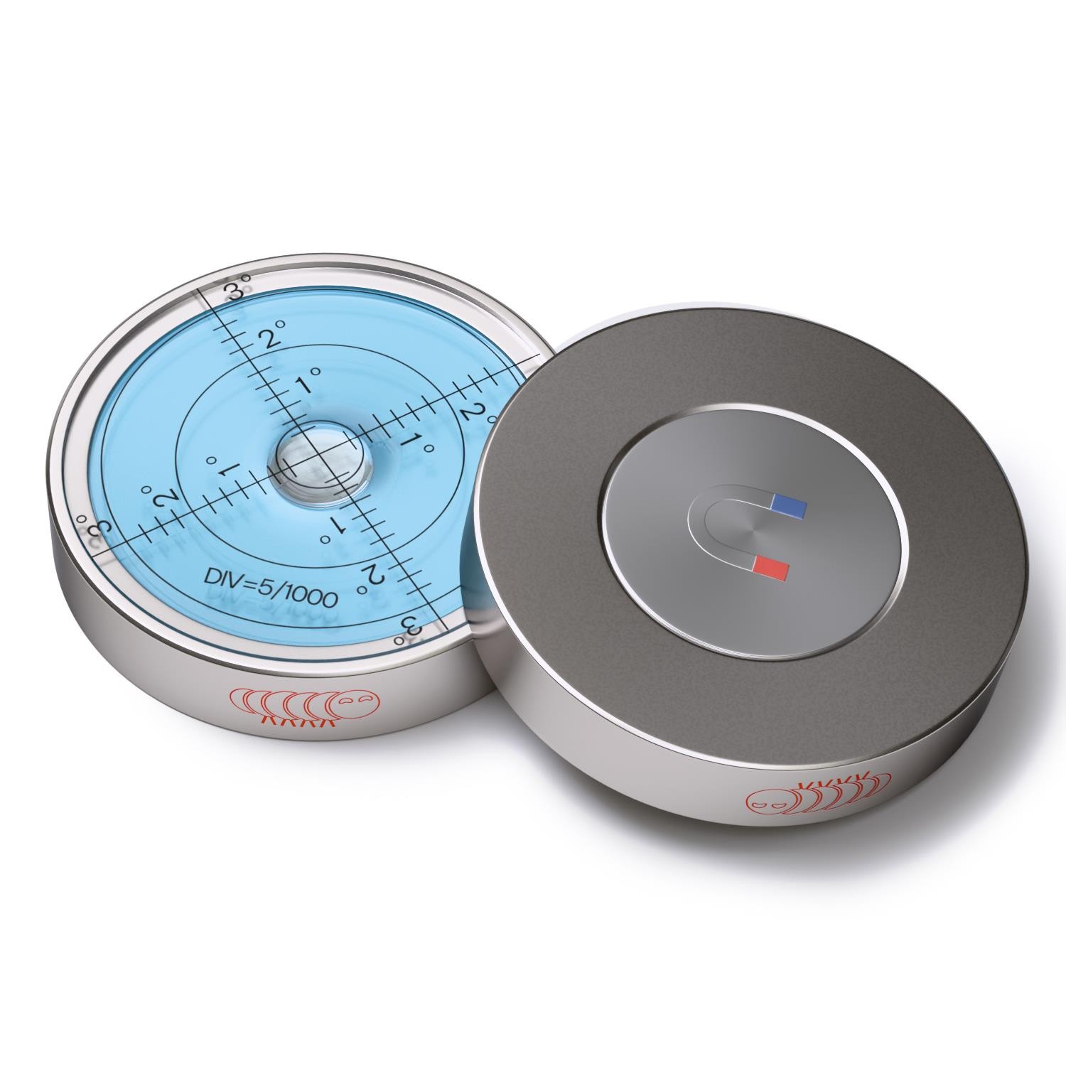 Magnetic Metal Large Spirit Bubble Level 60mm Diameter (2 23/64 in) B/S