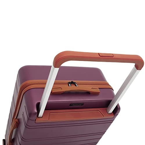 2PC Navigate Luggage Set 20" Carry-On Burgundy