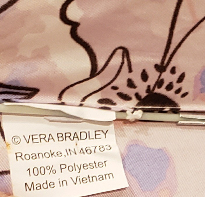 Vera Bradley Anemone Watercolor Compact One Touch Umbrella Retired Pattern