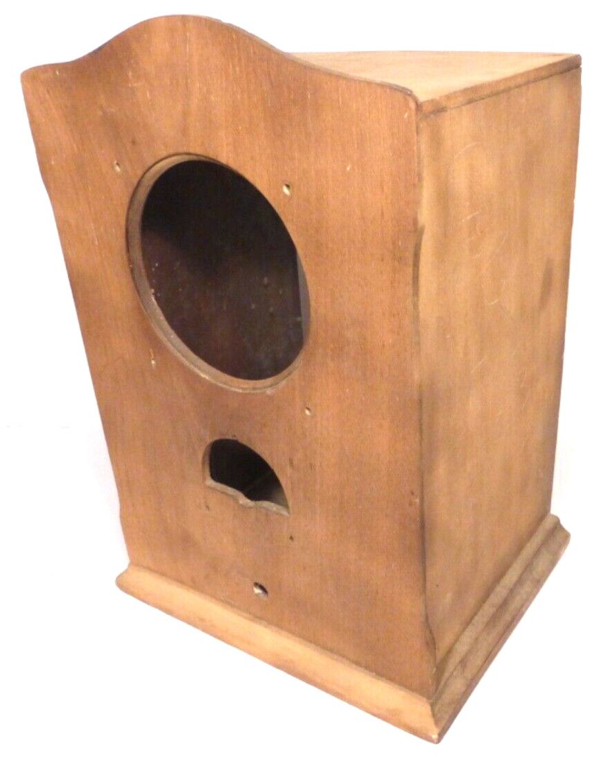 vintage UNKNOWN CATHEDRAL  RADIO  WOOD SHELL #5 - unfinished wood 14" x 10" x 8"
