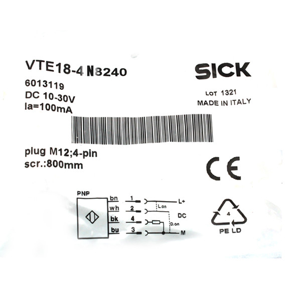 SICK VTE18-4N8240 Photoelectric proximity sensor ,NPN New✦Kd