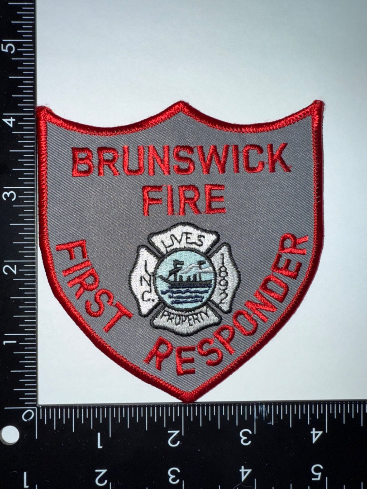 Brunswick North Carolina NC Fire Department First Responder Patch Obsolete