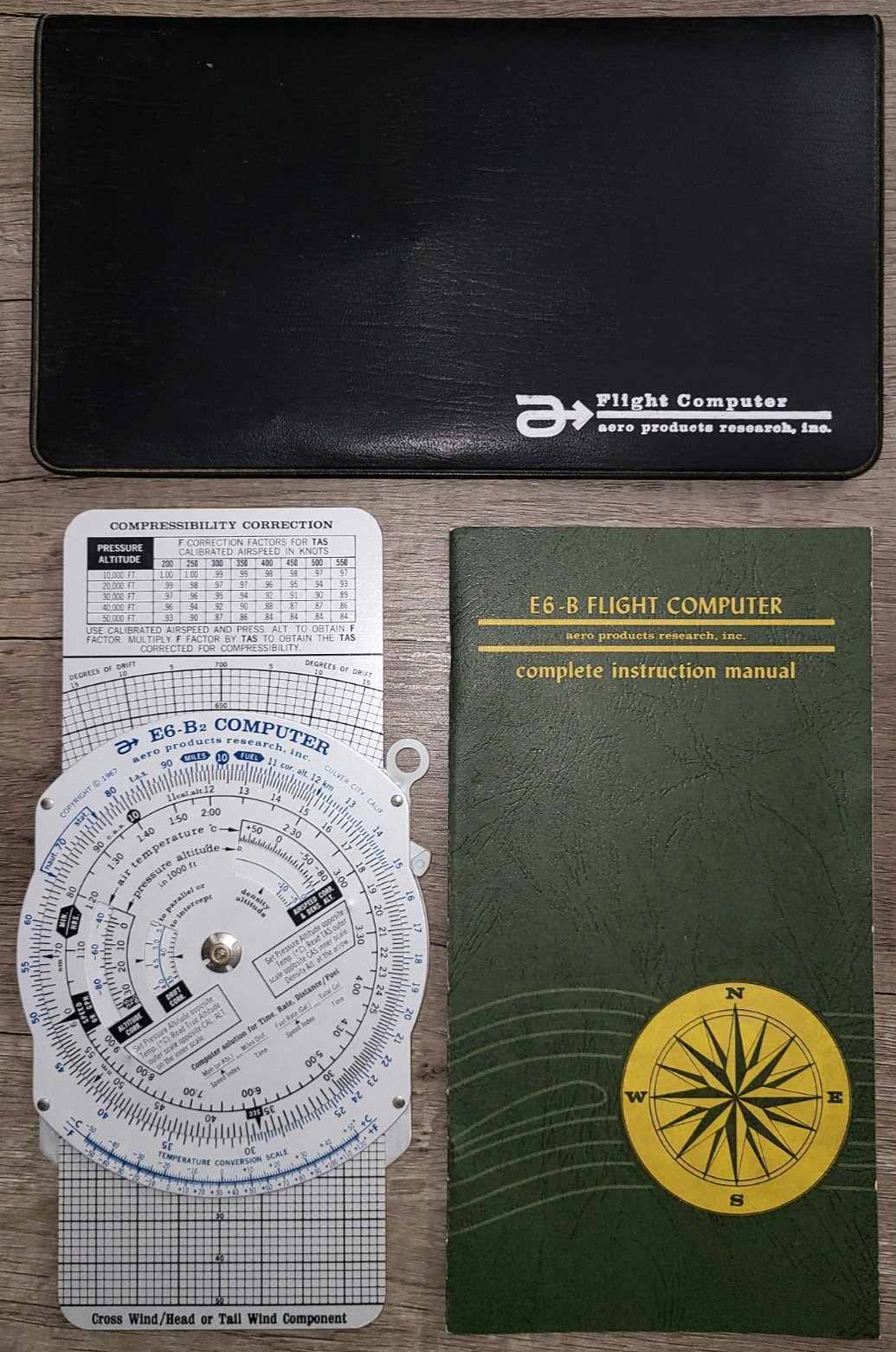 Vtg Aero Products Research # E6-B Flight Computer w instruction manual & case
