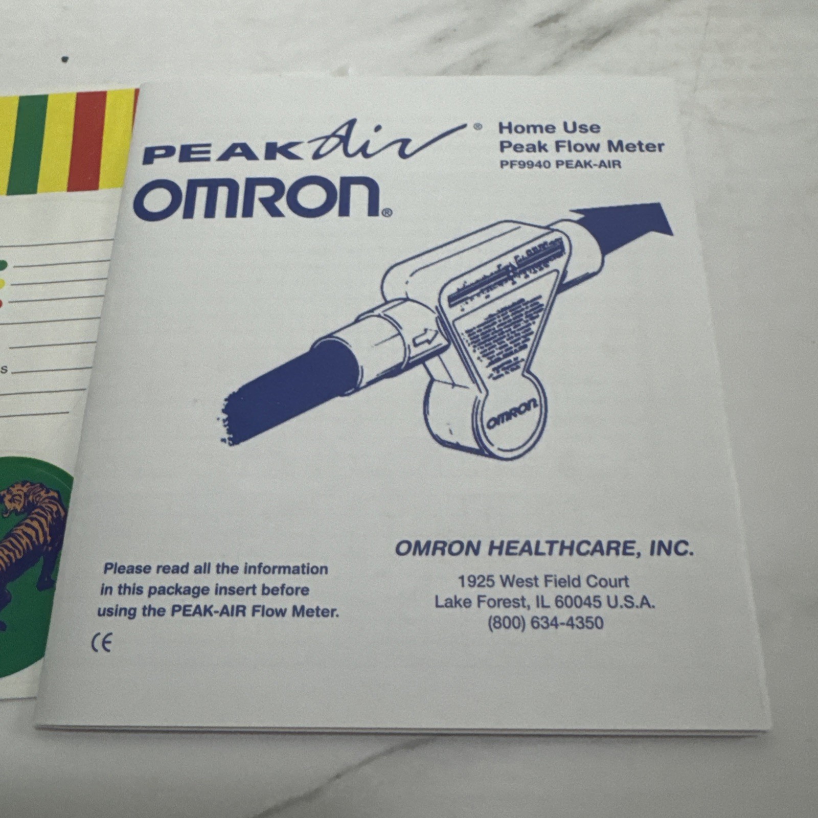 OMRON Peak Air Home Use Flow Meter Asthma Monitor Adult Or Pediatric