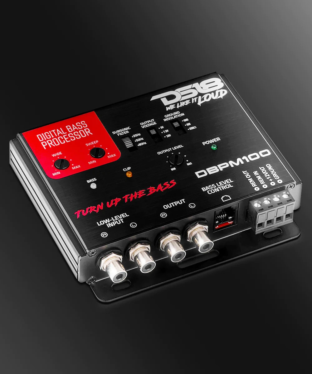DS18 Car Digital Bass Processor 2 Channel Preamp Input Output Epicenter DBPM100