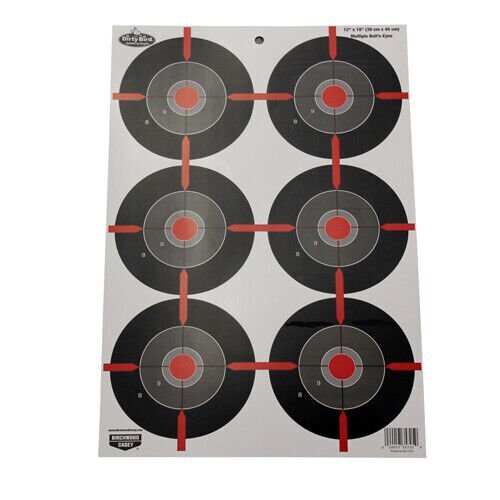Birchwood Casey Dirty Bird 12" x 18" Multiple Bull's-Eye Target - 8 Targets