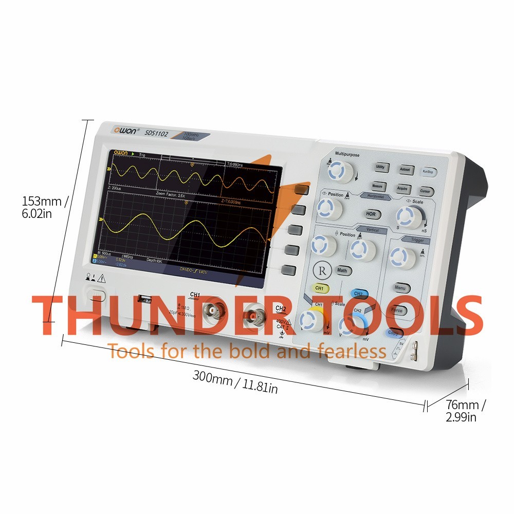Thunder Tools Owon SDS1202 Oscilloscope Oscillometer Digital Storage
