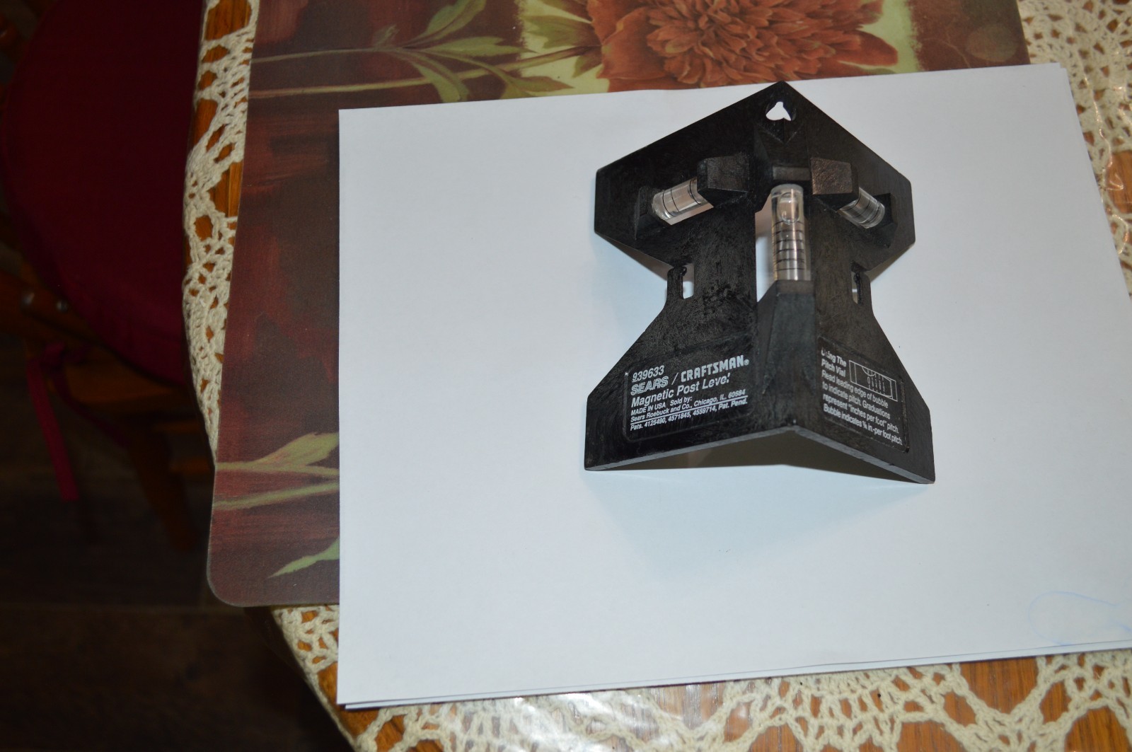Craftsman Magnetic Post Level #39633, Made in USA