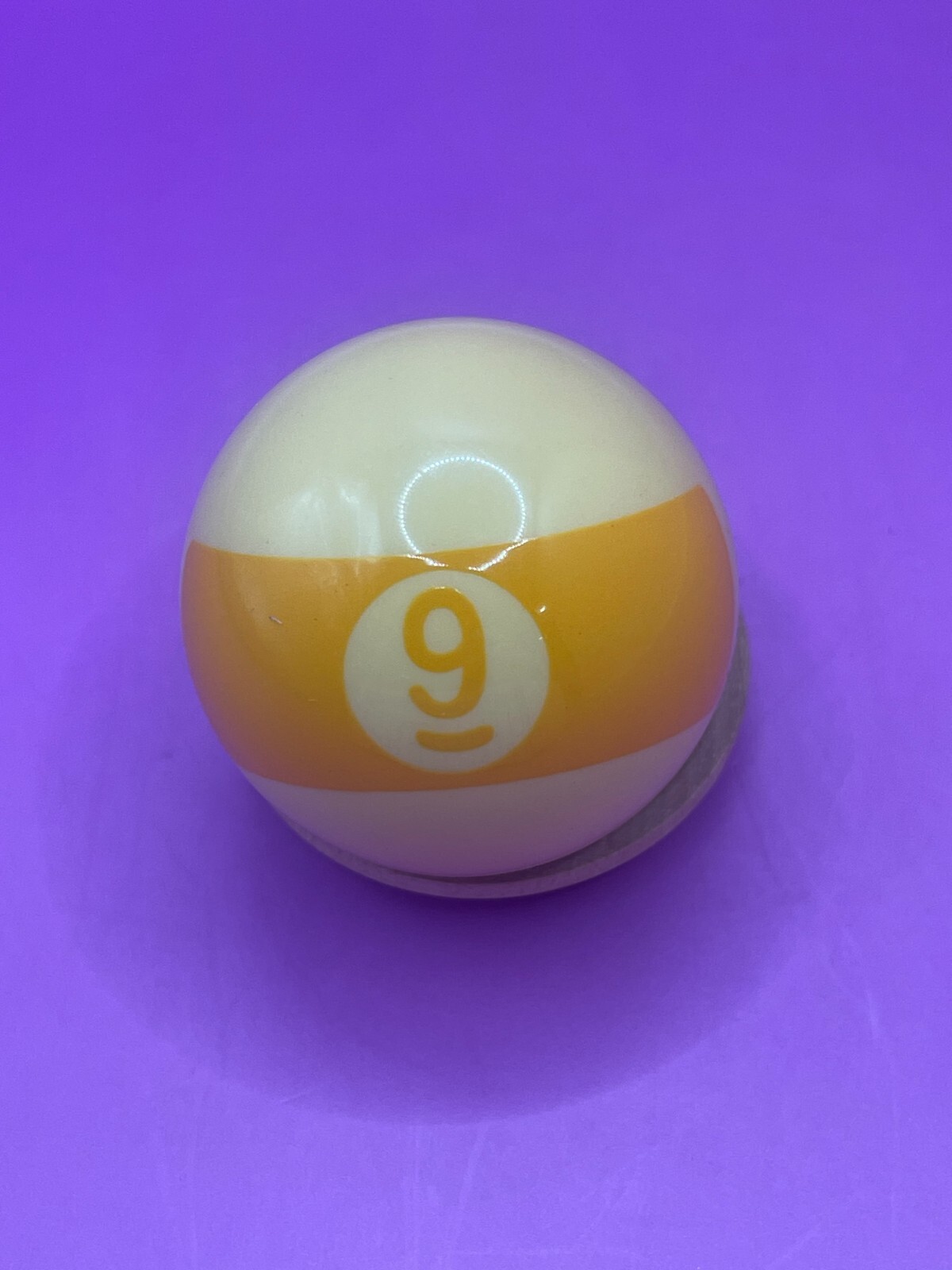 Replacement Mini Billiards Pool Ball - 1.5" Diameter - Striped Yellow #9 Ball