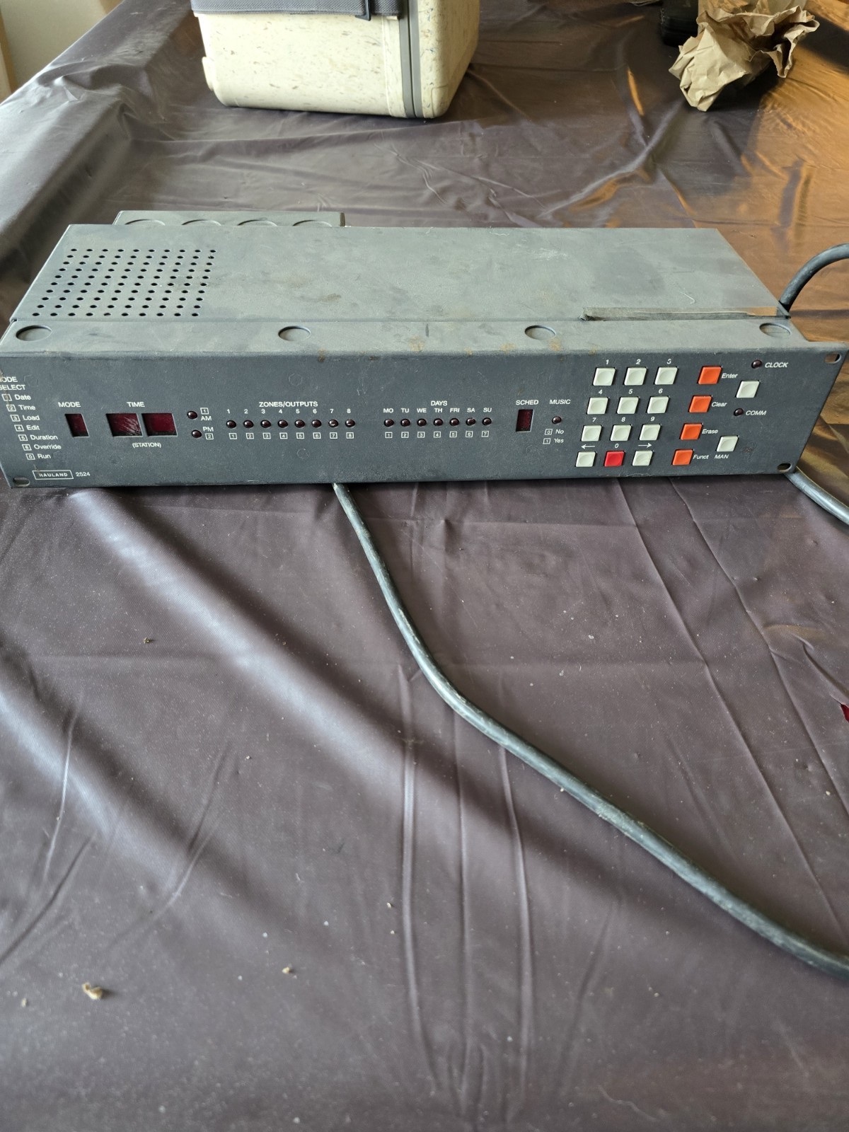 Rauland 2524 Master Clock Intercom Control System Bb4