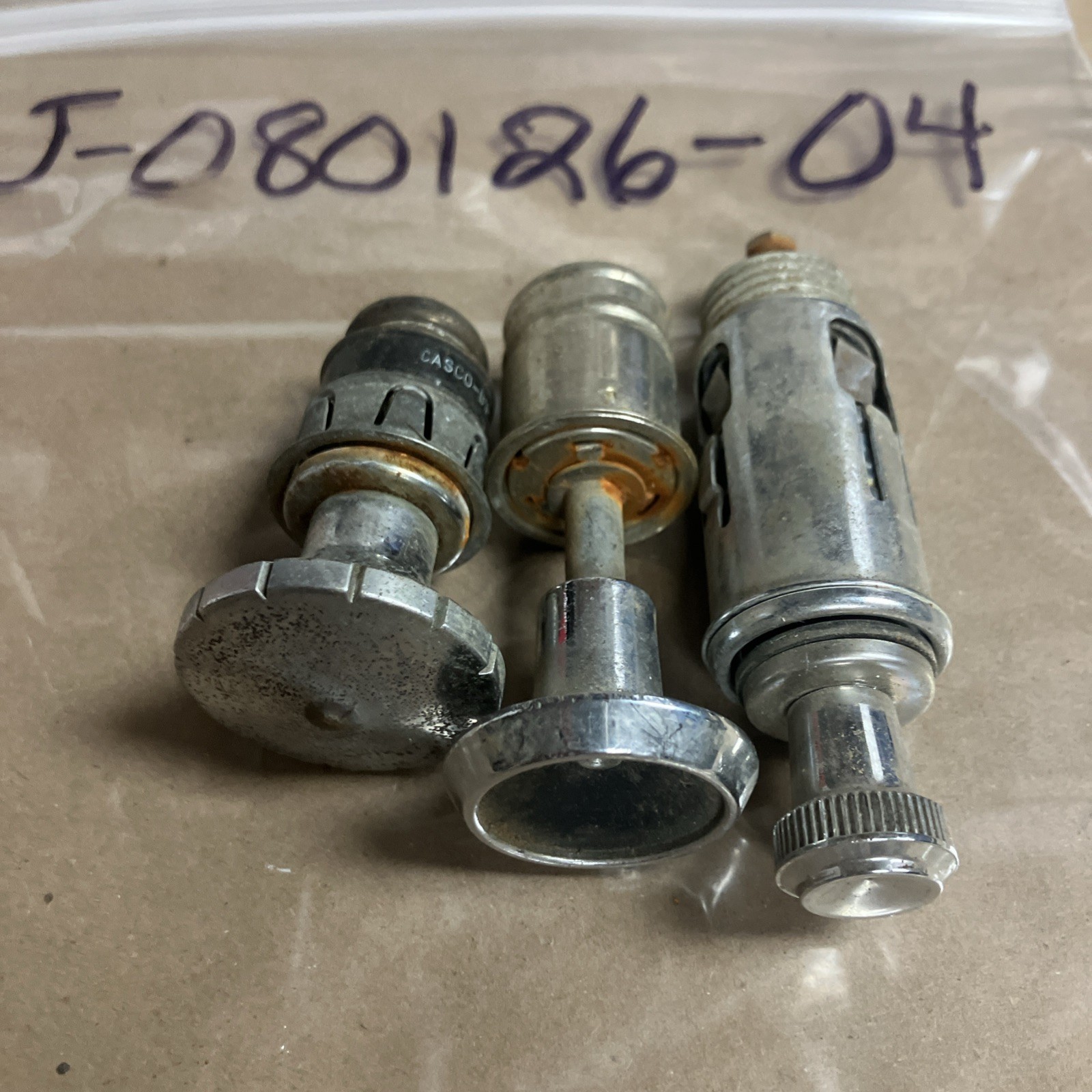 Lot Of Three Vintage Automotive Cigarette Lighters 1950’s 1960’s 1940’s