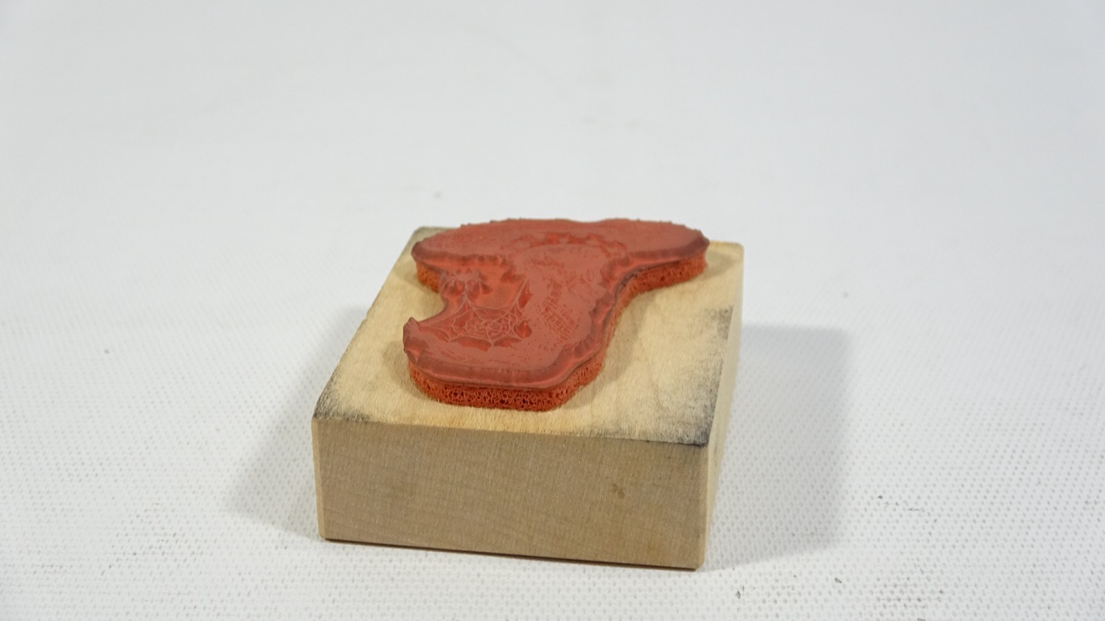 2002 PSX Halloween Rubber Stamp Witch Hat with Spider Web E3313