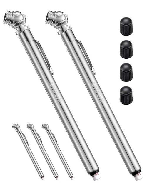 Pencil Tire Pressure Gauge 2 Pack 10-75PSI, Calibrated ANSI B40.1 without case