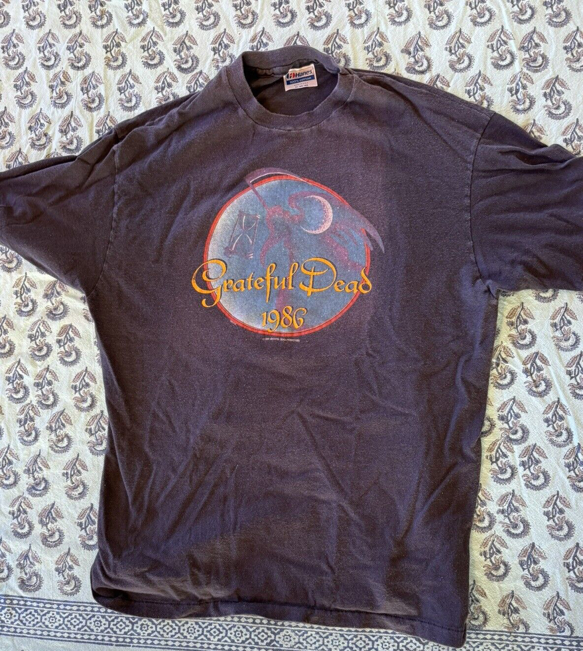 Grateful Dead T Shirt Vintage 1986 New Years Eve Tim Harris GDP XL
