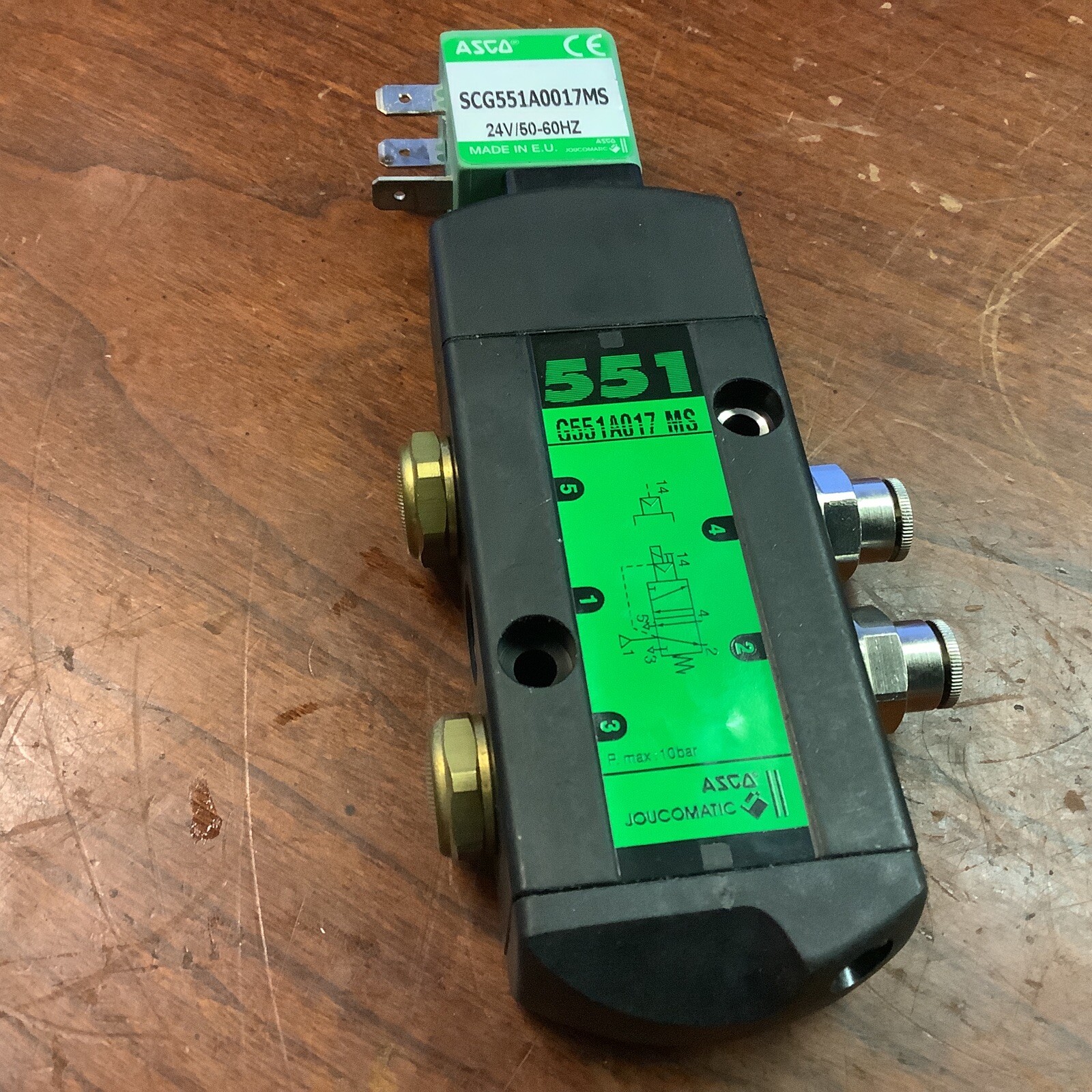 Asco G551A017 MS Solenoid Valve Joucomatic W/SCG551A0017MS