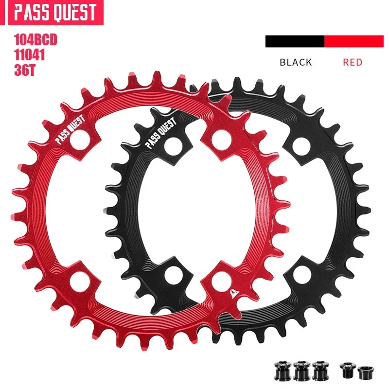 MTB Bicycle Round 104BCD Chainring 32T/34T/36T/38T/40T/42T/44T/46T/48T Plate