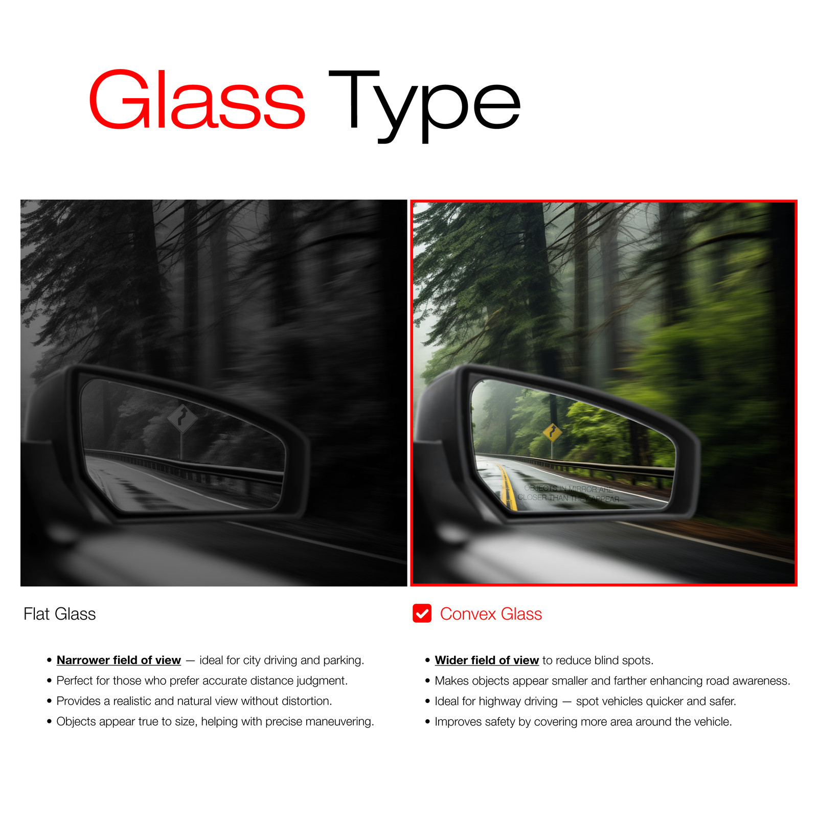Passenger Side Mirror Replacement - Compatible with 2020-2024 Toyota Corolla ...
