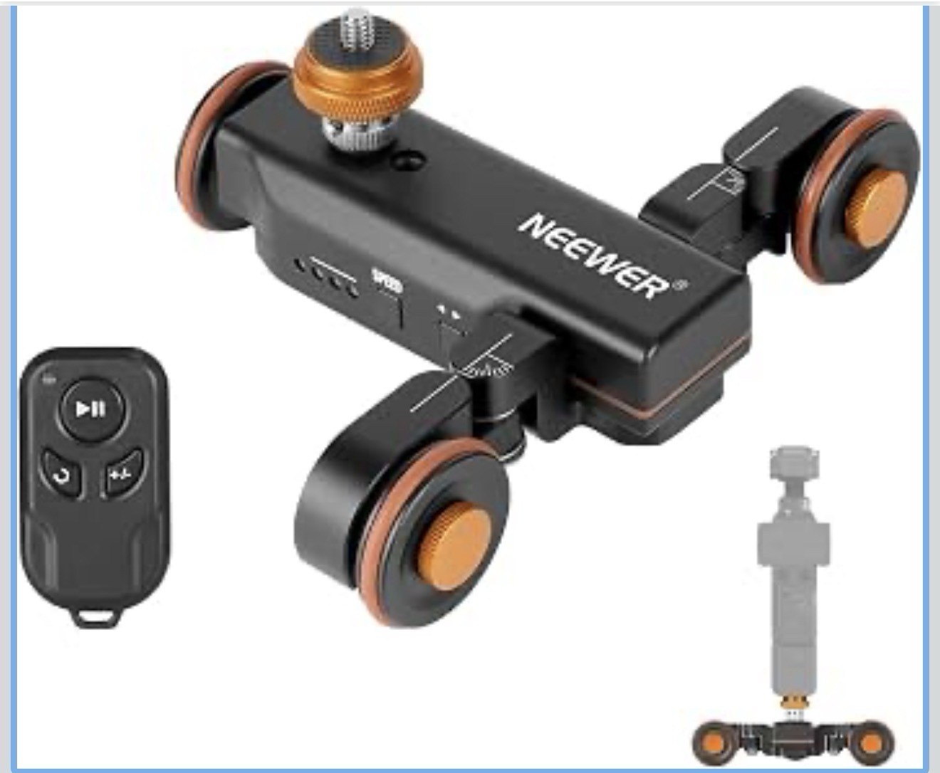 Neewer Remote Control Motorized Camera Video Dolly Electric Track Skater