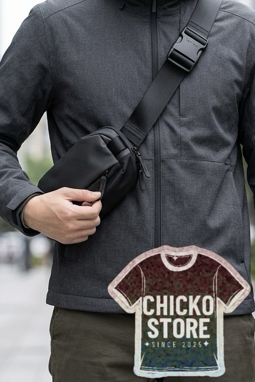 TOMTOC Compact EDC Sling Bag - Chest/Shoulder, Crossbody Bag - Cordura Ballistic