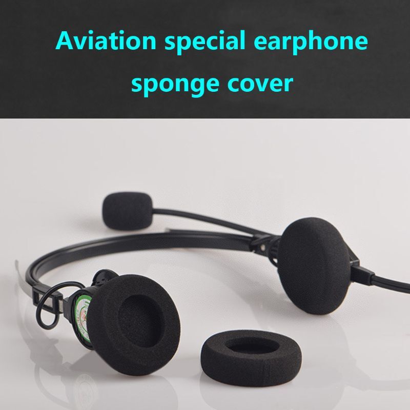 Noise Reduction Earmuffs Replacement Sponge Soft Ear Pads for TELEX AIRMAN