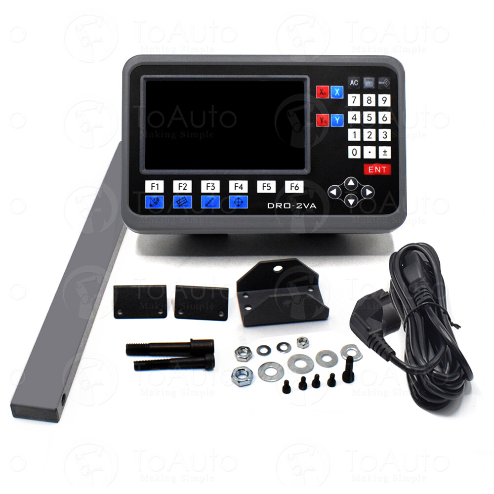 2Axis Digital Readout LCD DRO 12"& 48" Linear Scale Kits for CNC Lathe Machine