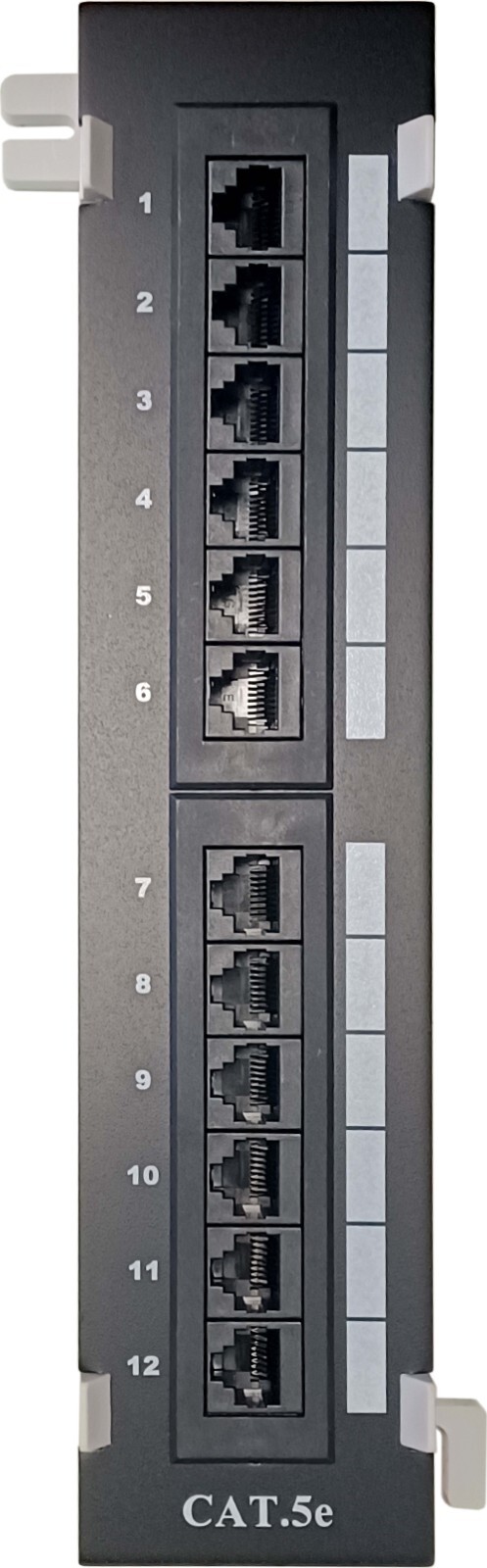 Patch Panel RJ45 8P8C 12-Port C5e B89 Bracket Vertical Wall Mount UL E179602