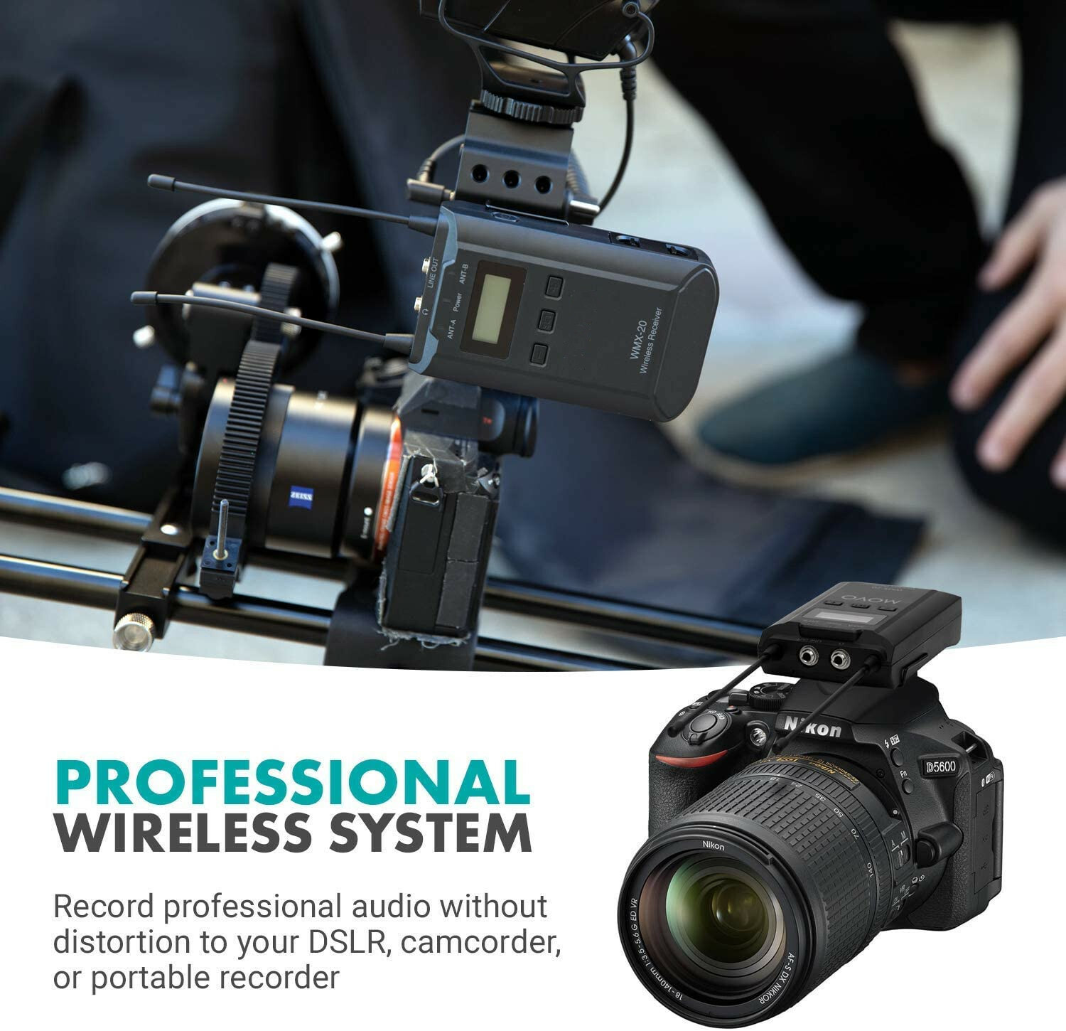 Pro C100 W2LM DC 2 wireless lavalier mic for Canon EOS C200 C300 cinema camera