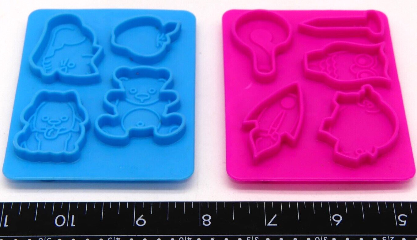 Lot 2 Vintage Play-Doh Sesame Street ABC Mold Shape Parts Only
