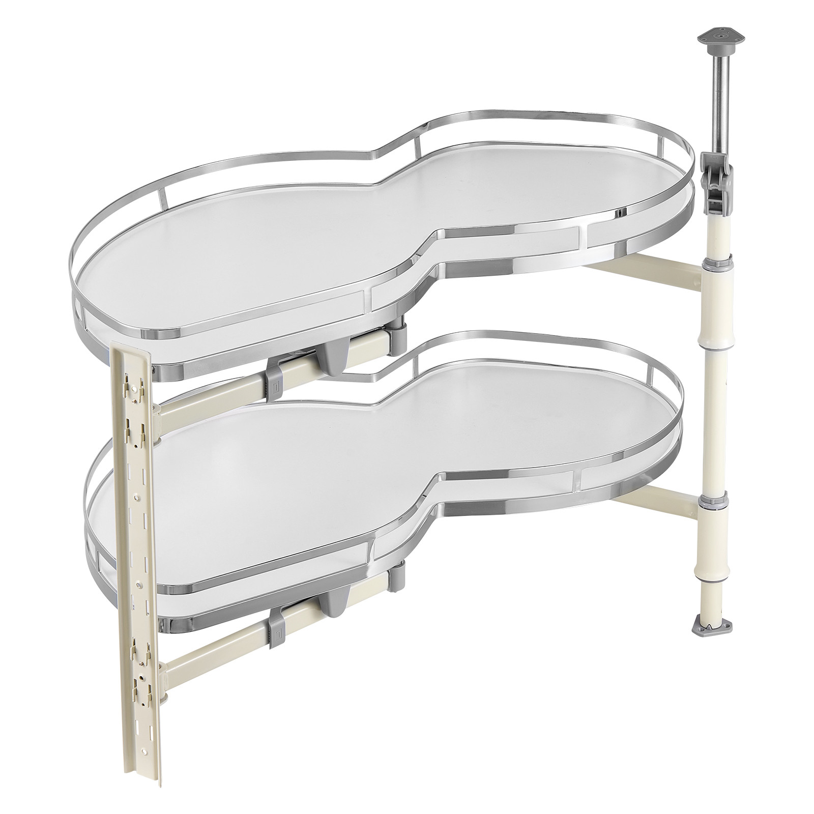 2 Tier Swing Left Blind Corner Cabinet Pull Out Soft Close Kitchen Organizer