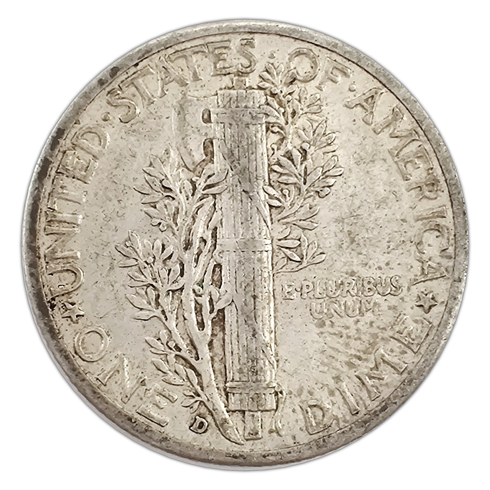 1942-D Mercury Dime VF Very Fine 90% Silver