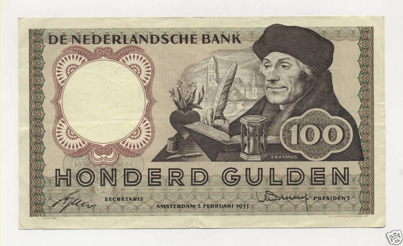 Netherlands 100 Gulden 2-2-1953 Pick 88 VF+ Circulated Banknote