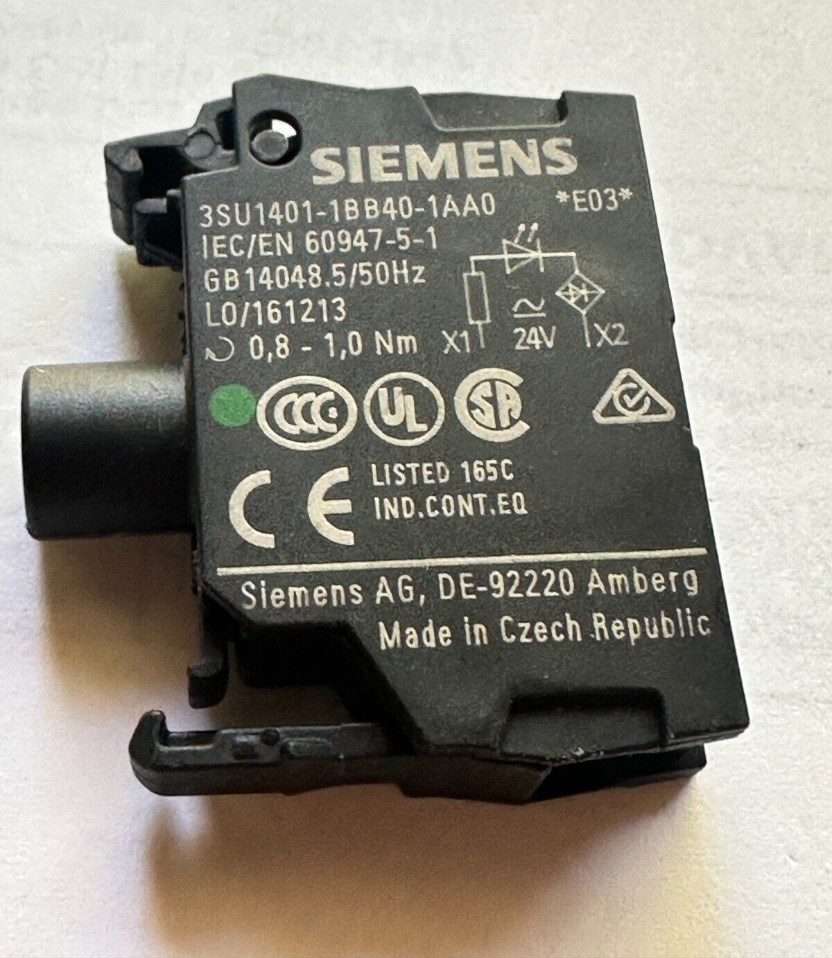 Siemens 3SU1401-1BB40-1AA0 LED Module Green - Used In Good Condition Fast Ship