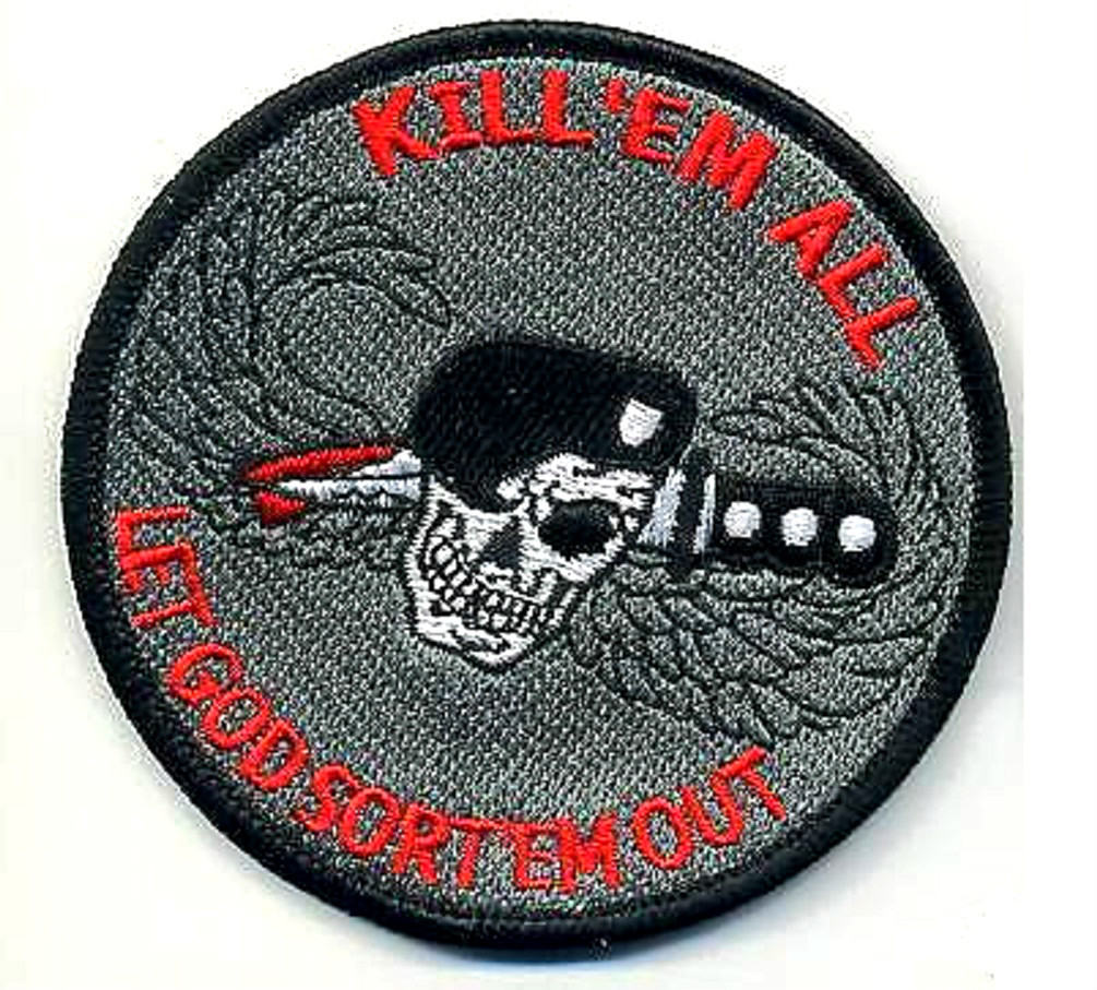 USMC FORCE RECON TALL GRASS SNIPER vêlkrö PATCH: KILL 'EM LET GOD SORT 'EM OUT