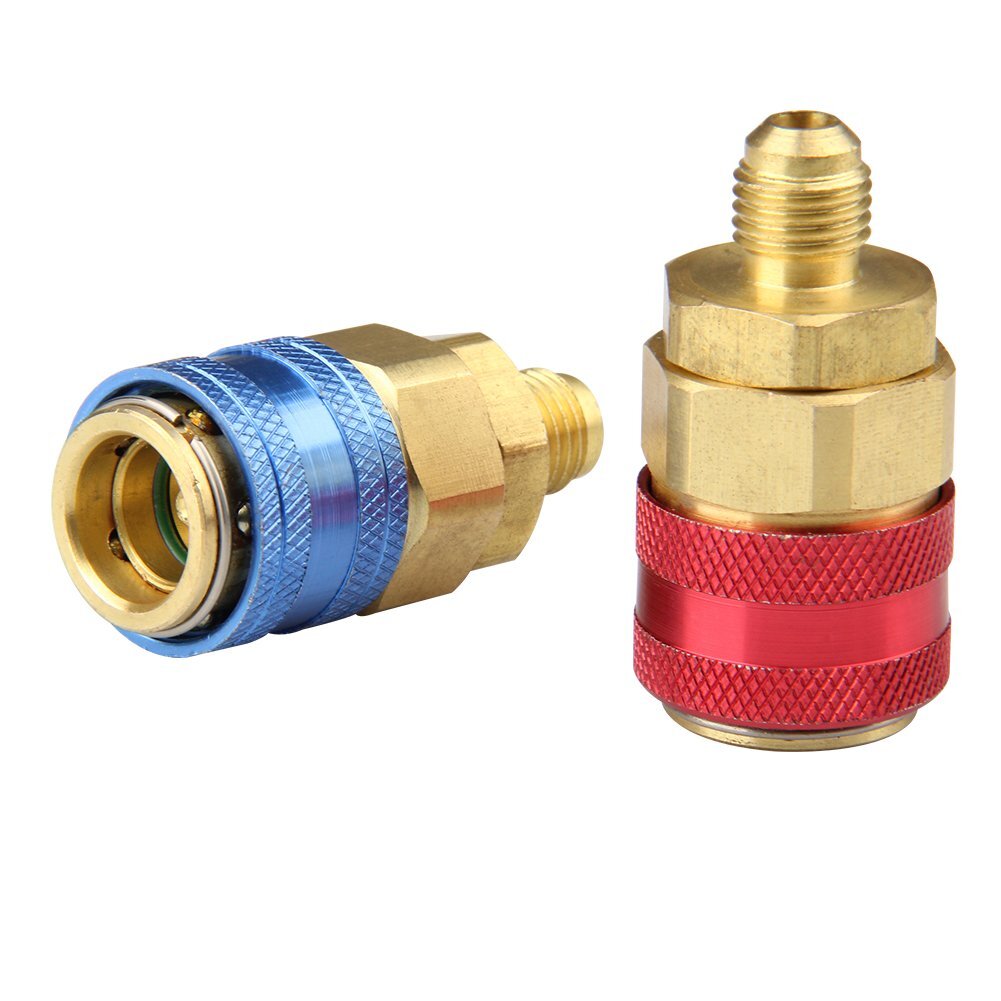 A/C Automotive Air Conditioning Quick Coupler Low High Side Adapter (2pcs)
